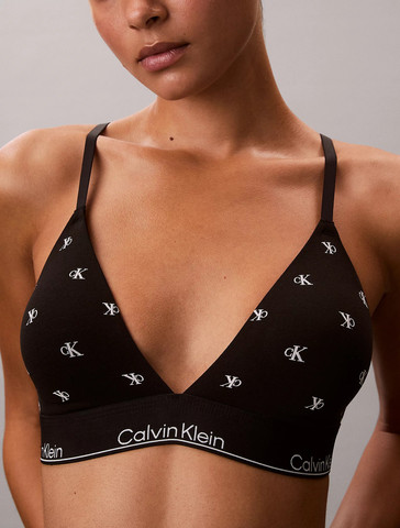 חזייה קלווין קליין Lightly Lined Triangle Bralette נשים - קלווין קליין - Black