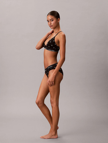 חזייה קלווין קליין Lightly Lined Triangle Bralette נשים - קלווין קליין - Black