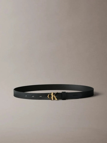 חגורה קלווין קליין Facet Buckle Pebble 25mm Belt נשים - קלווין קליין - Black