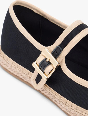 נעלי בובה טומי הילפיגר Canvas Mary Jane Espadrilles נשים - טומי הילפיגר - Black