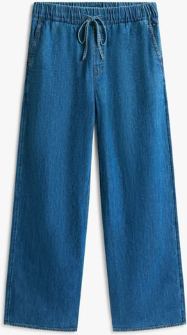 גינס טומי הילפיגר Chambray Denim Loose Drawstring Trousers נשים - טומי הילפיגר - Blue