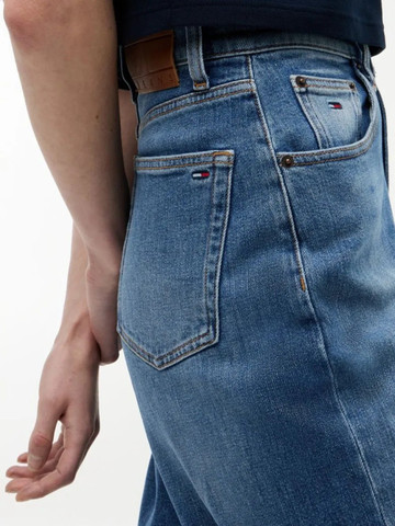 גינס טומי הילפיגר Ltra High Rise Tapered Mom נשים - טומי הילפיגר - Blue
