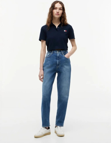 גינס טומי הילפיגר Ltra High Rise Tapered Mom נשים - טומי הילפיגר - Blue