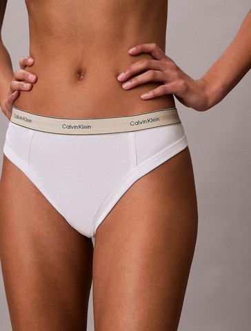 תחתוני קלווין קליין Heritage Classic Cotton Stretch נשים - קלווין קליין - White
