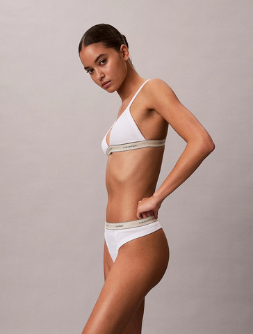 תחתוני קלווין קליין Heritage Classic Cotton Stretch נשים - קלווין קליין - White