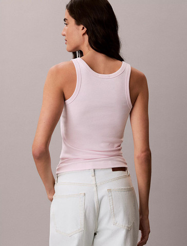 גופיה קלווין קליין Slim Ribbed Cotton נשים - קלווין קליין - Pink