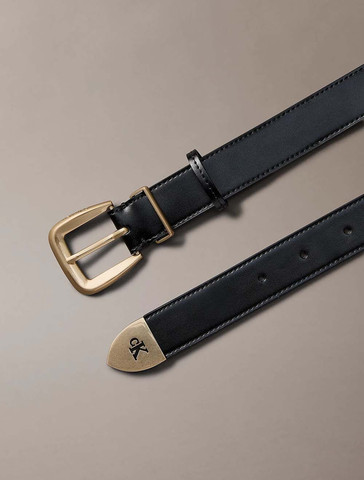 חגורה קלווין קליין HW End Tip Buckle 30mm Belt נשים - קלווין קליין - Black