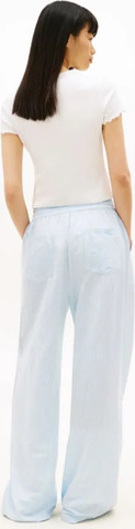 מכנס ארוך טומי הילפיגר Loose Linen Blend Drawstring Trousers נשים - טומי הילפיגר - Blue