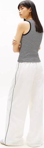 גופיה טומי הילפיגר Ribbed Slim Scoop Neck נשים - טומי הילפיגר - Black