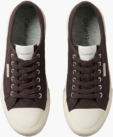 נעלי קלווין קליין Logo Sneaker נשים - קלווין קליין - Brown