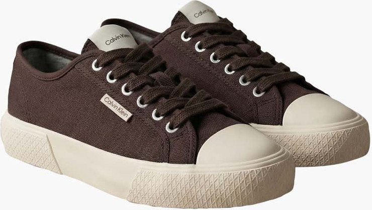 נעלי קלווין קליין Logo Sneaker נשים - קלווין קליין - Brown