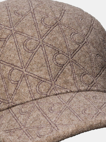 כובע קלווין קליין Aop Embroidered Wool Felt Cap נשים
