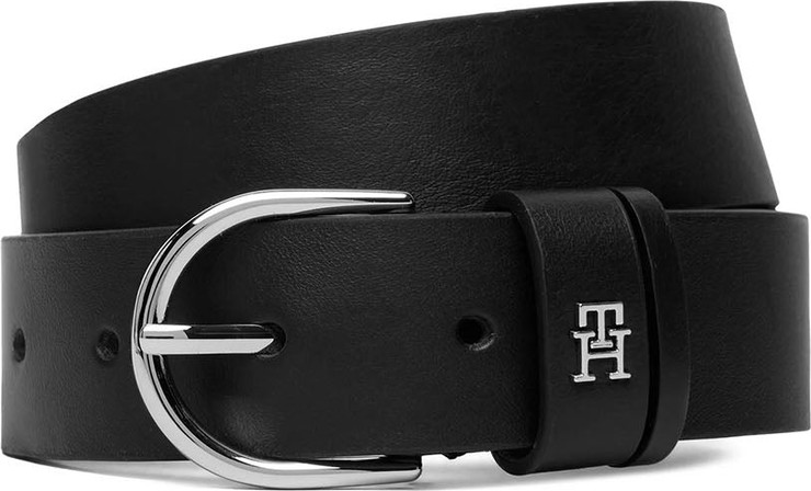 חגורה טומי הילפיגר Essential Effortless Leather נשים - טומי הילפיגר - Black