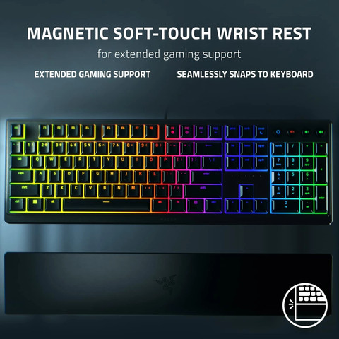 מקלדת גיימינג Razer Ornata V3 - מקשים דלוקיים מסוג Mecha-Membrane - צבע שחור