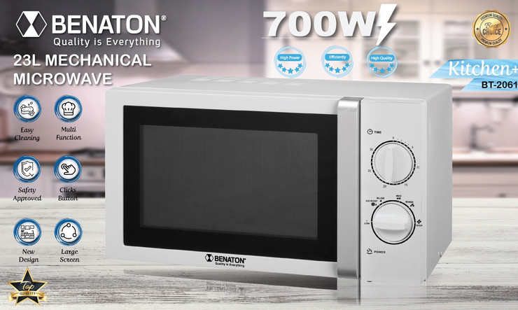 מיקרוגל מכני 23 ליטר BENATON BT-2061