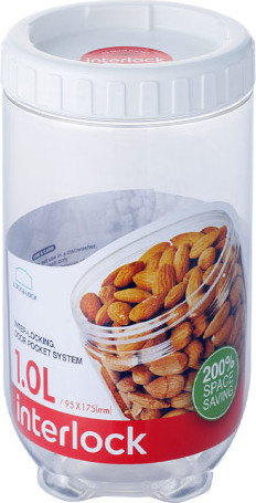 צנצנת פלסטיק אינטרלוק לוק&לוק 1 ליטר