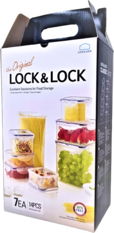 סט 7 קופסאות אחסון LOCK&LOCK