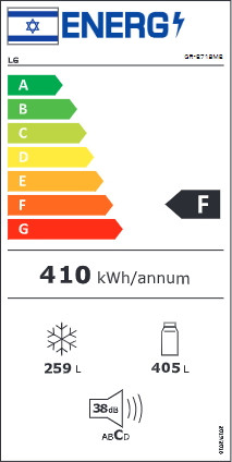 מקרר 4 דלתות 664 ליטר LG GR-B718MB אפור מט