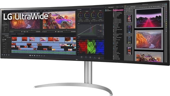 מסך מחשב מקצועי קעור 49" LG UltraWide Dual QHD אל ג'י 49WQ95C-W