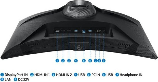 מסך מחשב קעור Samsung Odyssey G65B 32" 2K 240Hz 1ms - צבע שחור