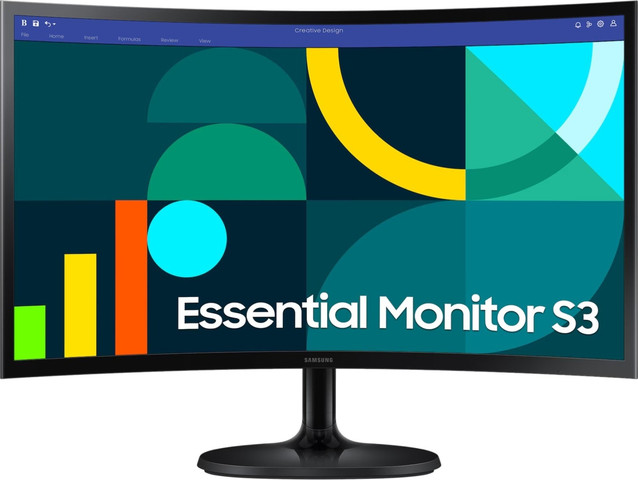 מסך מחשב קעור Samsung Essential S3 מסך 23.5" FHD - 1800R