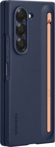 כיסוי קשיח כולל מקום ייעודי ל-S Pen למכשירי Samsung Fold6 סמסונג Z Fold6 S-Pen Case - כחול נייבי