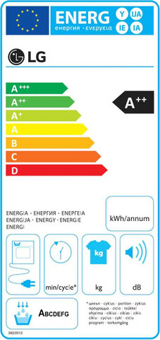 מייבש כביסה 9 ק"ג קונדנסור LG FD1609BD Heat Pump