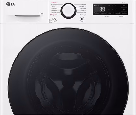 מכונת כביסה פתח חזית - 11 ק"ג LG אל ג'י WF11114WBB