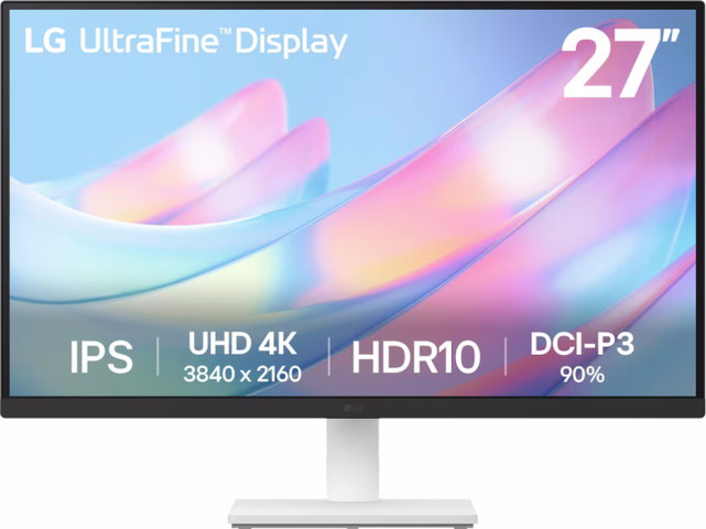 מסך מחשב מקצועי LG UHD "27 אל ג'י 27US500-W