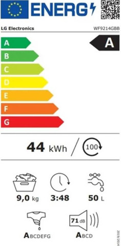 מכונת כביסה פתח חזית - 9 ק"ג LG אל ג'י WF9214GBB