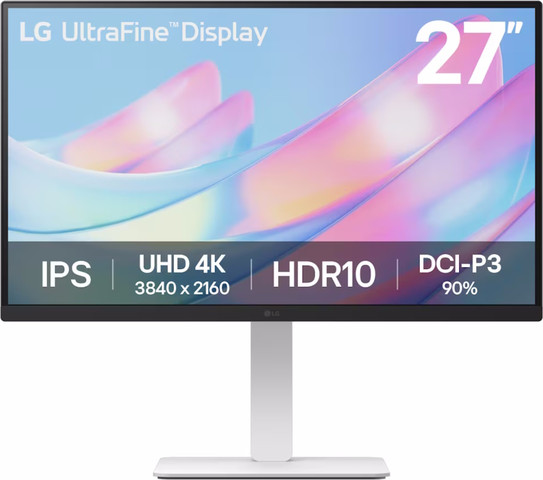 מסך מחשב 27" 4K UHD ‏LG אל ג'י 27US550-W