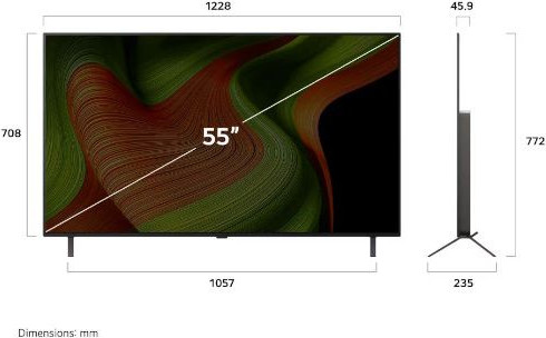 טלוויזיה חכמה 55'' LG 4K OLED אל ג'י דגם OLED55B56LA