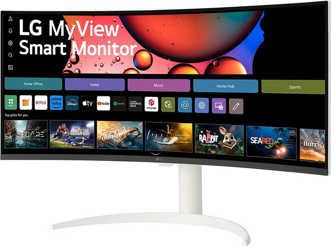מסך מחשב קעור LG WQHD "34 אל ג'י MyView Smart UltraWide WQHD 34SR65QC-W