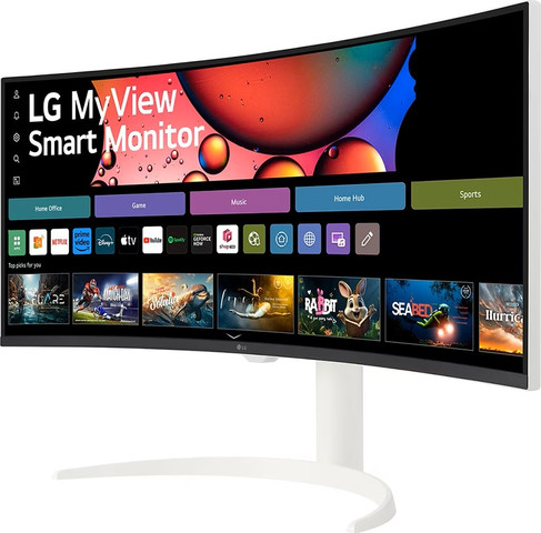 מסך מחשב קעור LG WQHD "34 אל ג'י MyView Smart UltraWide WQHD 34SR65QC-W