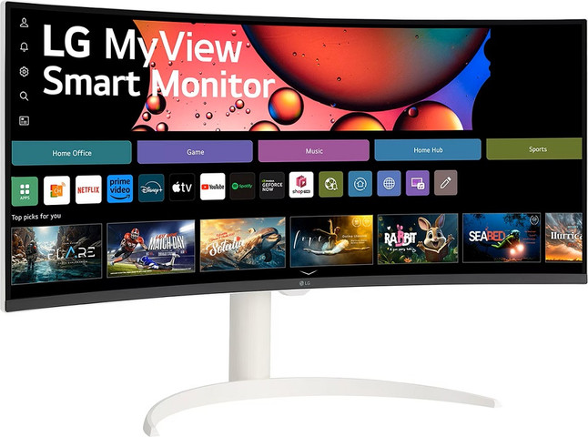 מסך מחשב קעור LG WQHD "34 אל ג'י MyView Smart UltraWide WQHD 34SR65QC-W