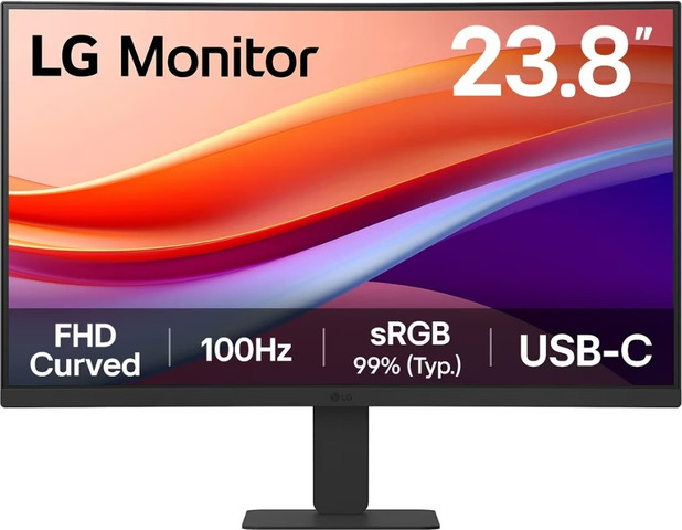 מסך מחשב מקצועי קעור 24" LG FHD אל ג'י 24U421A-B
