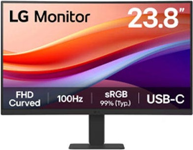 מסך קעור " 23.8 LG 24U421A-B