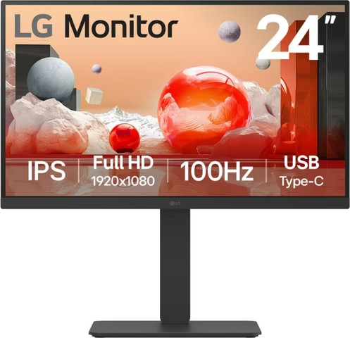מסך מחשב מקצועי 24" LG FHD אל ג'י 24BA650-B