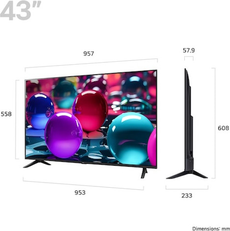 טלוויזיה חכמה LG 43" 4K Smart LED 43UA73006LA webOS25