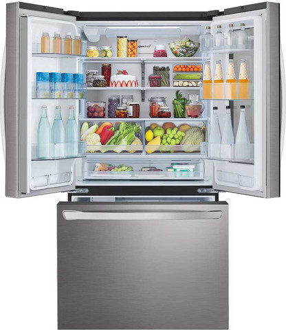 מקרר 3 דלתות 750 ליטר LG R-3D288BINS InstaView נירוסטה מוברשת