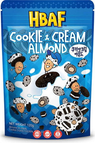 HBAF Cookie Cream Almond שקדים מצופים בטעם קרם עוגיות