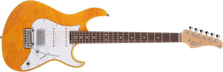 גיטרה חשמלית CORT G280 SELECT AMBER Flamed Maple Top HSS