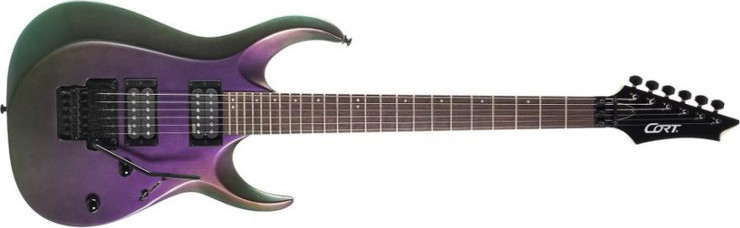 גיטרה חשמלית עם פלויד CORT X300 Flip Purple H,H EMG PU