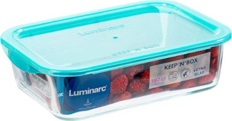 כלי אחסון מלבני עם מכסה 1.970 ליטר Luminarc