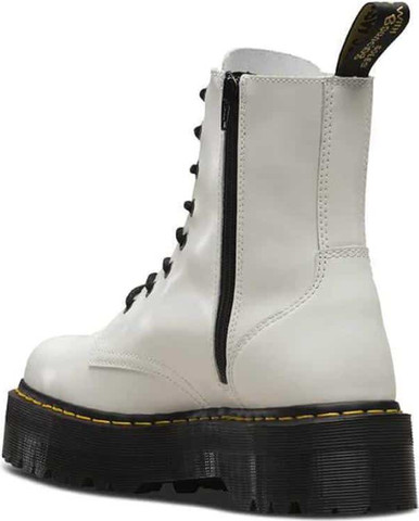 Dr Martens  8 EYE BOOT JADON WHITE POLISHED SMOOTH 15265100 נעלי אופנה