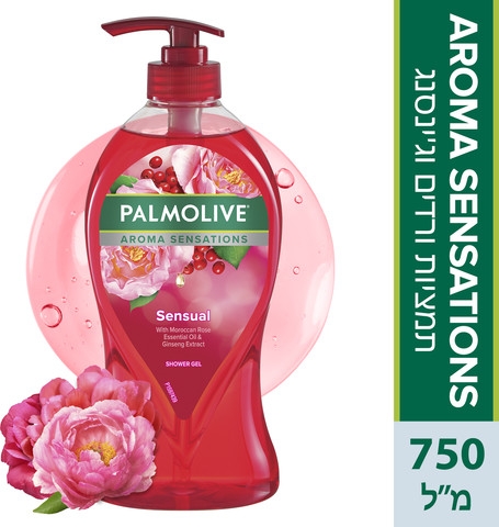 AROMA SENSATIONS ג'ל רחצה ורדים ותמצית ג'ינסנג