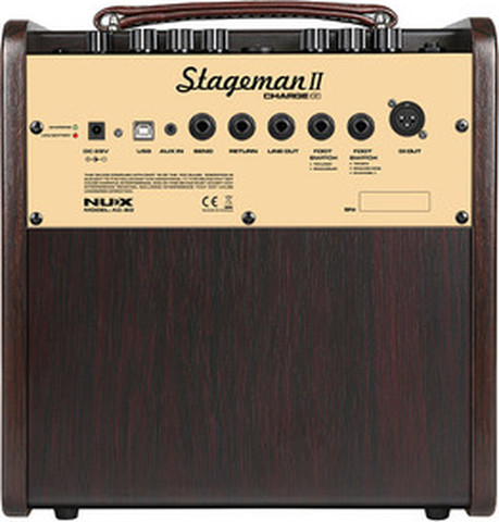 מגבר לגיטרה אקוסטית נטען עם לופר ואפקטים  Stageman II Bluetooth 80W AC-80