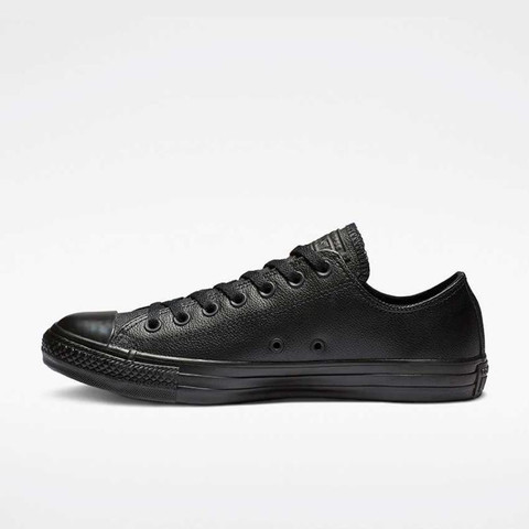 נעלי סניקרס קונברס אולסטאר Converse Allstar All-Star CHUCK TAYLOR ALL STAR LEATHER LOW TOP BLACK MONO נעלי אופנה