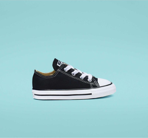 נעלי סניקרס קונברס אולסטאר Converse Allstar All-Star 7J235 CHUCK TAYLOR ALL STAR TODDLER LOW TOP BLACK נעלי אופנה