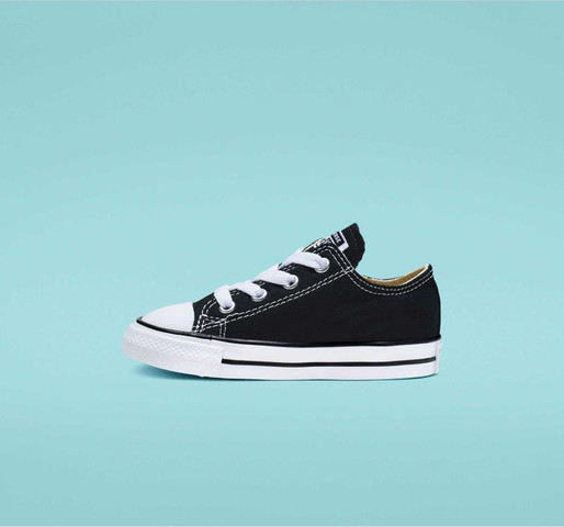 נעלי סניקרס קונברס אולסטאר Converse Allstar All-Star 7J235 CHUCK TAYLOR ALL STAR TODDLER LOW TOP BLACK נעלי אופנה